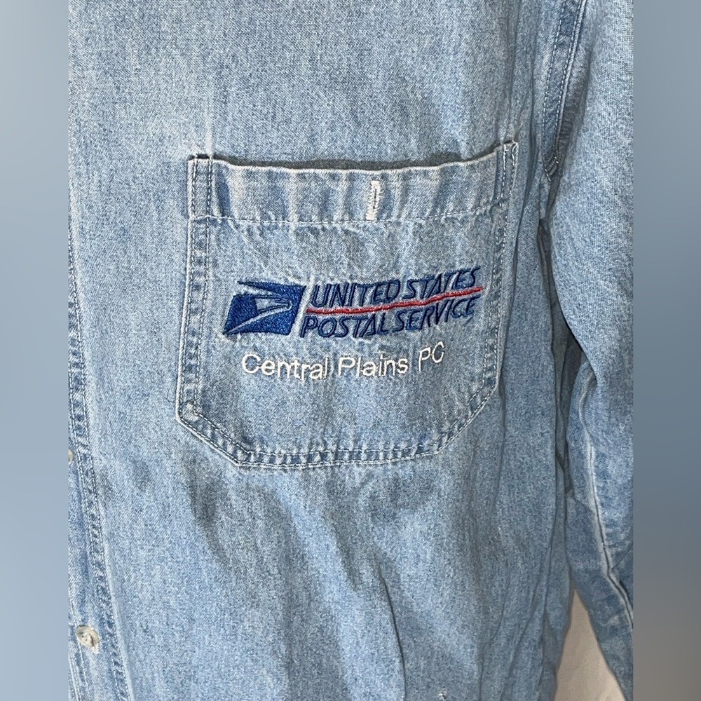 Tutti United States Postal Service Central Plains PC Vintage Denim Long Sleeve